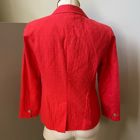 TALBOTS Coral/Red Lightweight Business Career Blazer | Size 4 - Picture 11 of 11